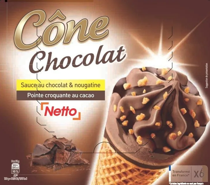 Netto cone 6x120ml chocolat