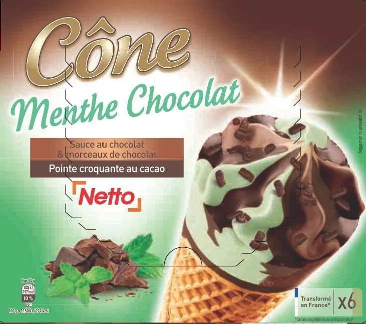 Netto cone menthe chocolat 6x120ml