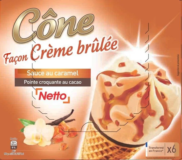 Netto cone creme brulee 6x120ml