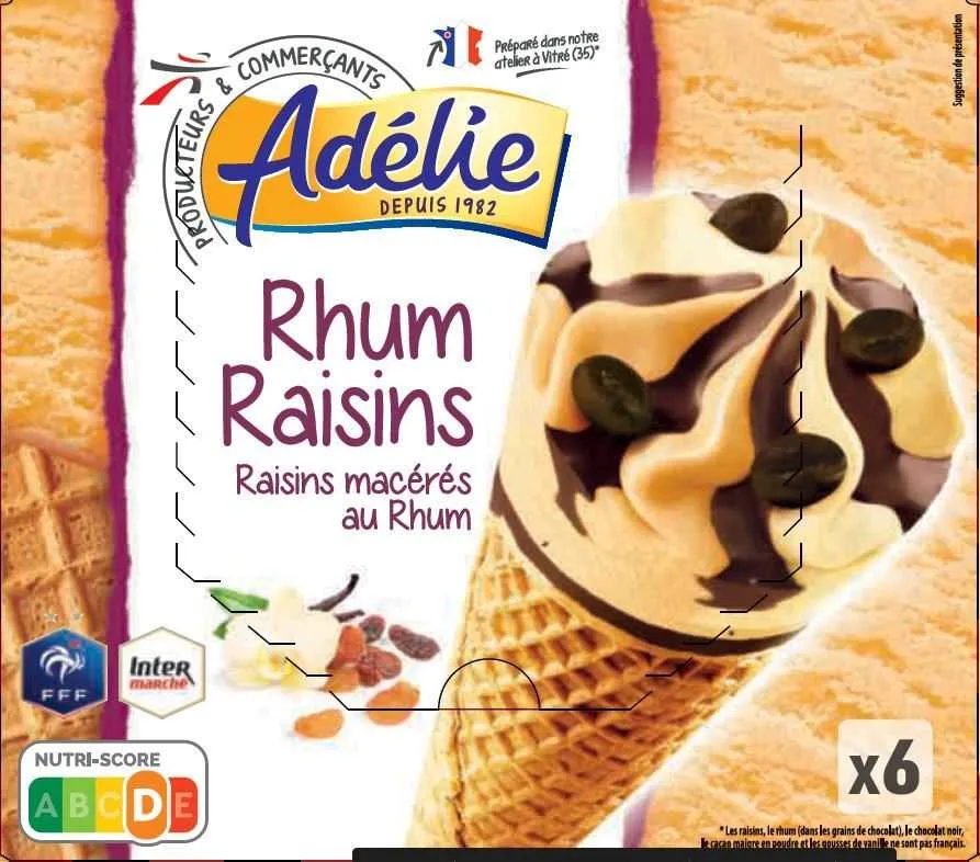 Adelie cone (fff) rhum raisin 6x120ml