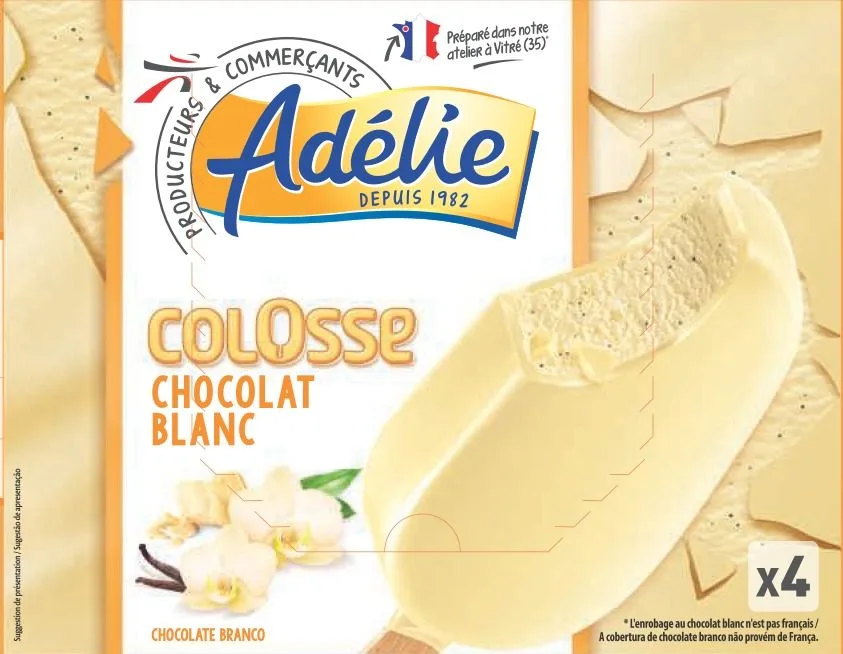 Adelie colosse 4x120ml vanille chocolat blanc