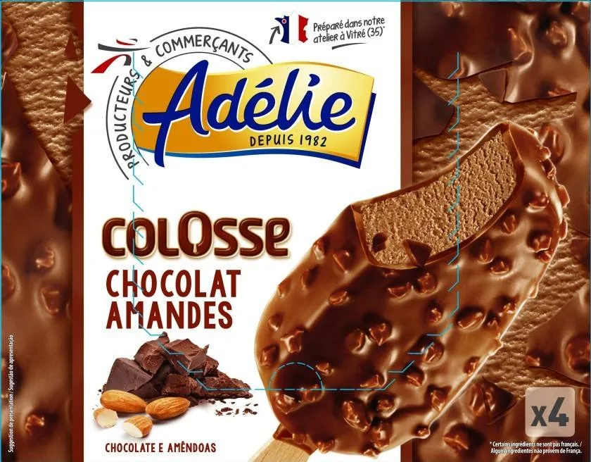 Adelie colosse 4x120ml chocolat amandes