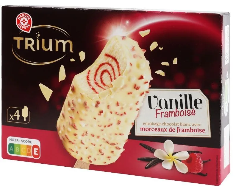 Batonnets vanille framboise x4 302g