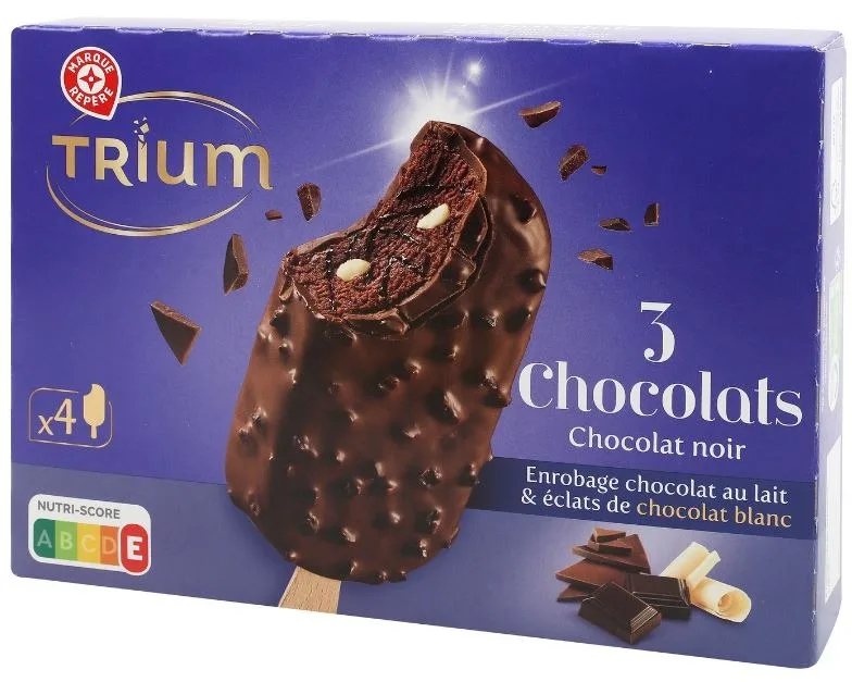Batonnets trois chocolats x4 282g