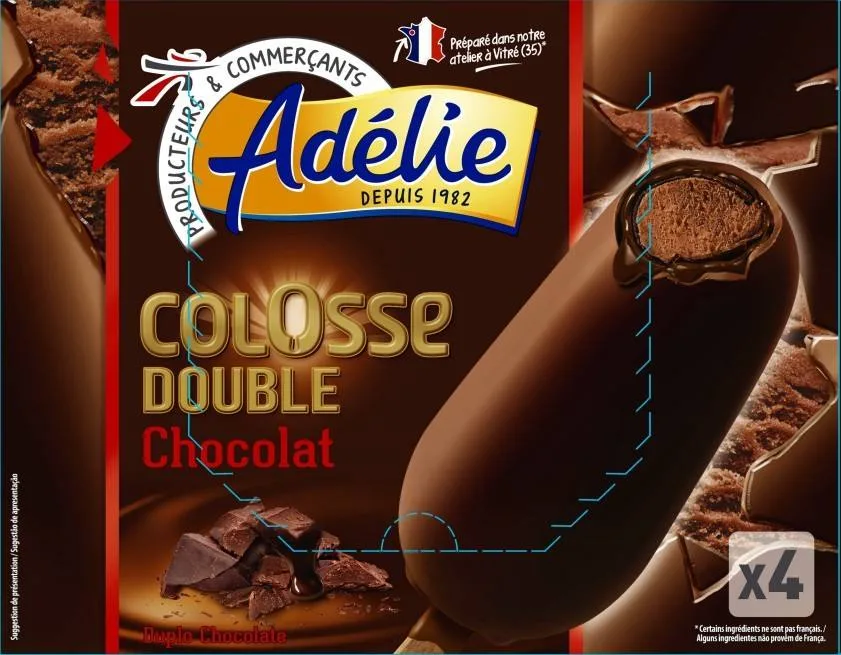 Adelie colosse double 4x90ml chocolat