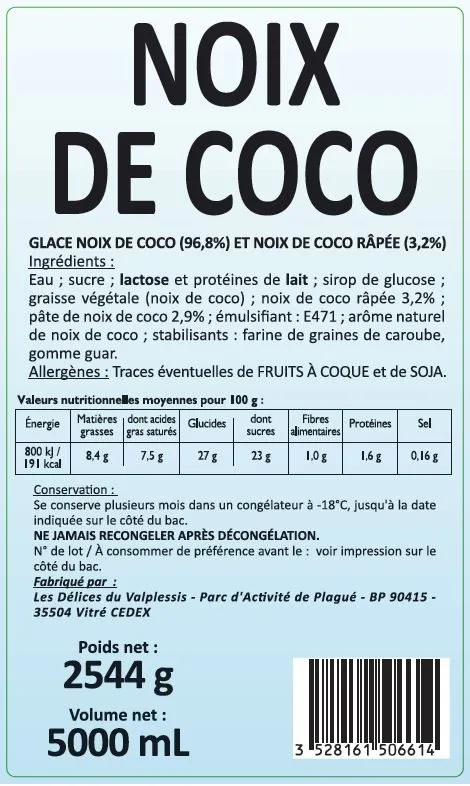 5l noix de coco