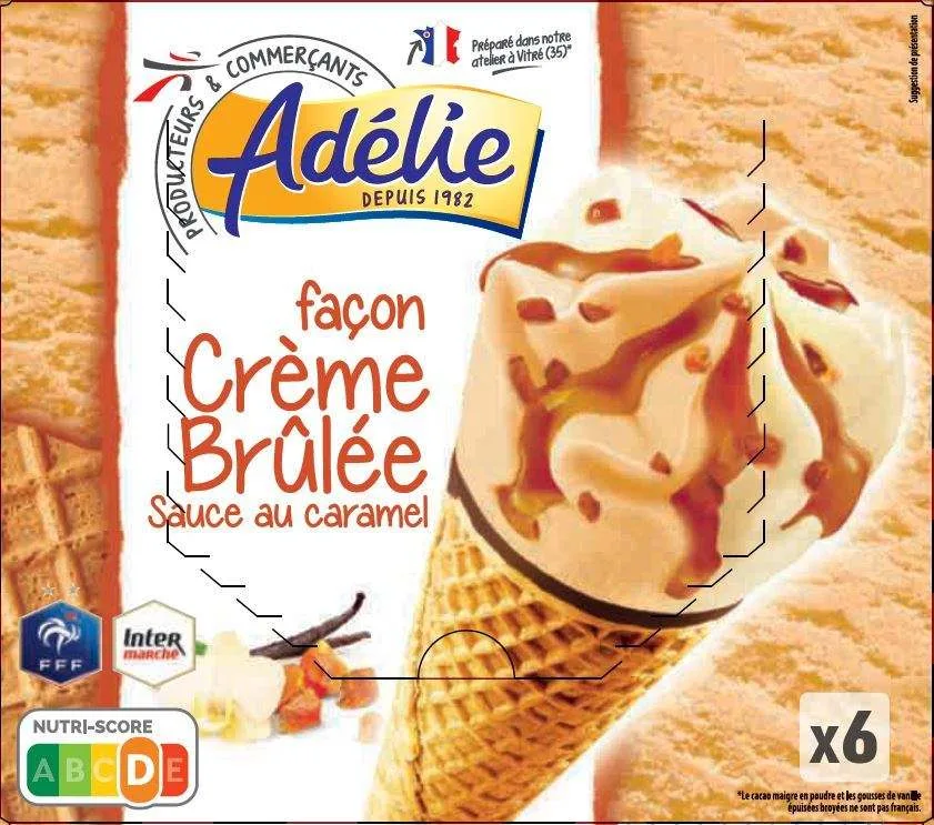 Adelie cone (fff) creme brulee 6x120ml