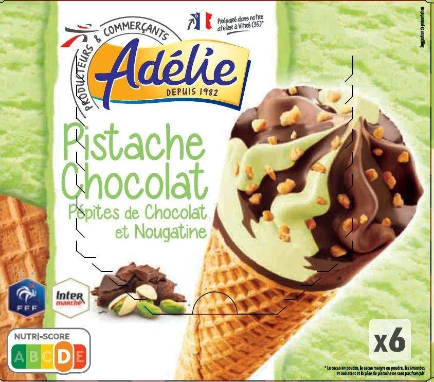Adelie cone chocolat pistache 6x120ml