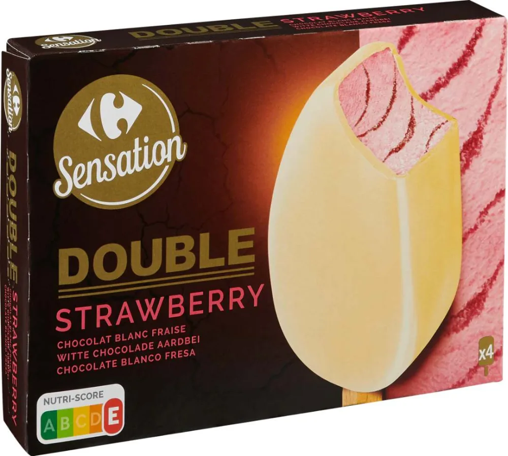 Bâtonnets double strawberry x4