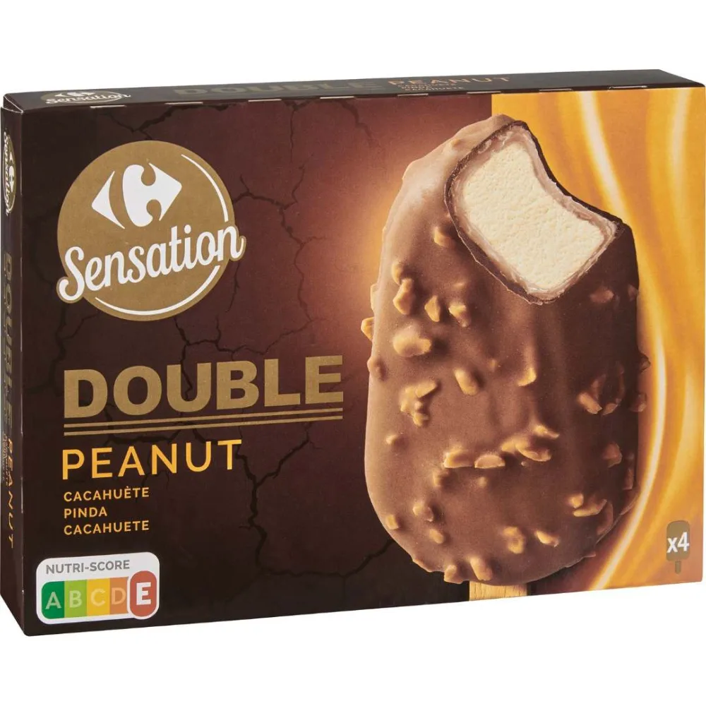 Bâtonnets double peanut - cacahuète x4
