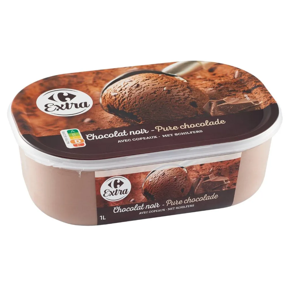 Bac chocolat noir avec copeaux 1l