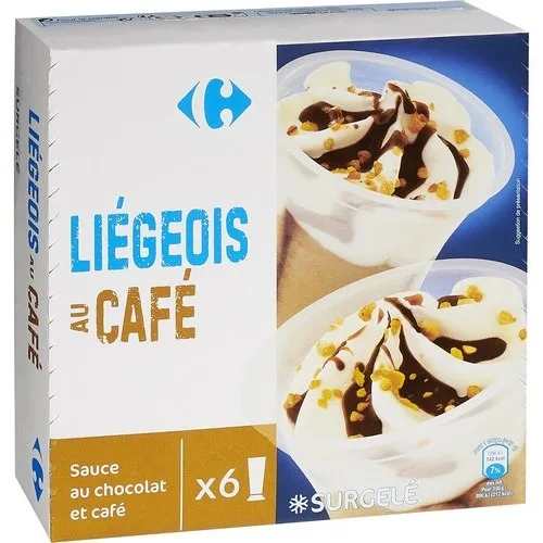 Café liégeois - sauce au chocolat & au café x6