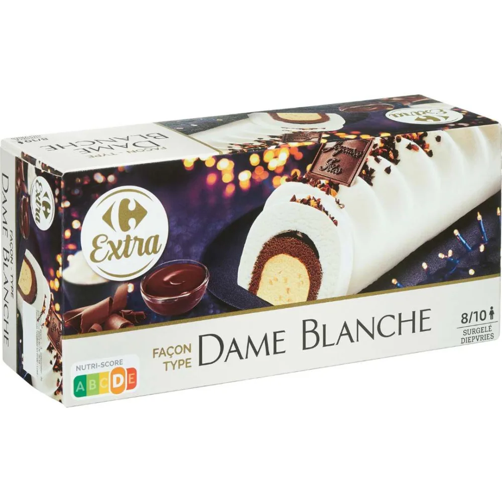 Bûche façon dame blanche 1l