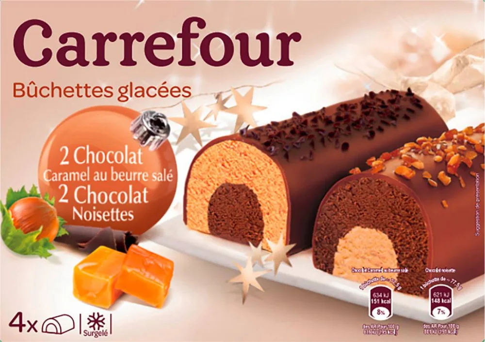 Bûchettes 2 chocolat noisettes 2 chocolat caramel au beurre salé 500ml