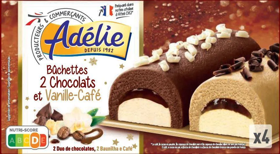 Adelie buchette 4x120ml cafe - chocolat
