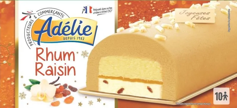 Adelie buche 1l rhum raisins