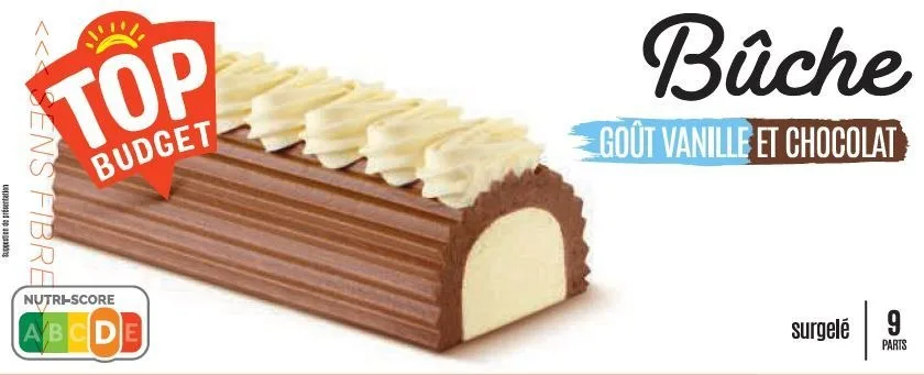 Top budget buche 900ml vanille - chocolat