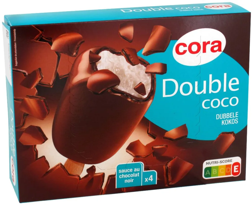 Bâtonnet double coco 4x90ml 299.6 g cora