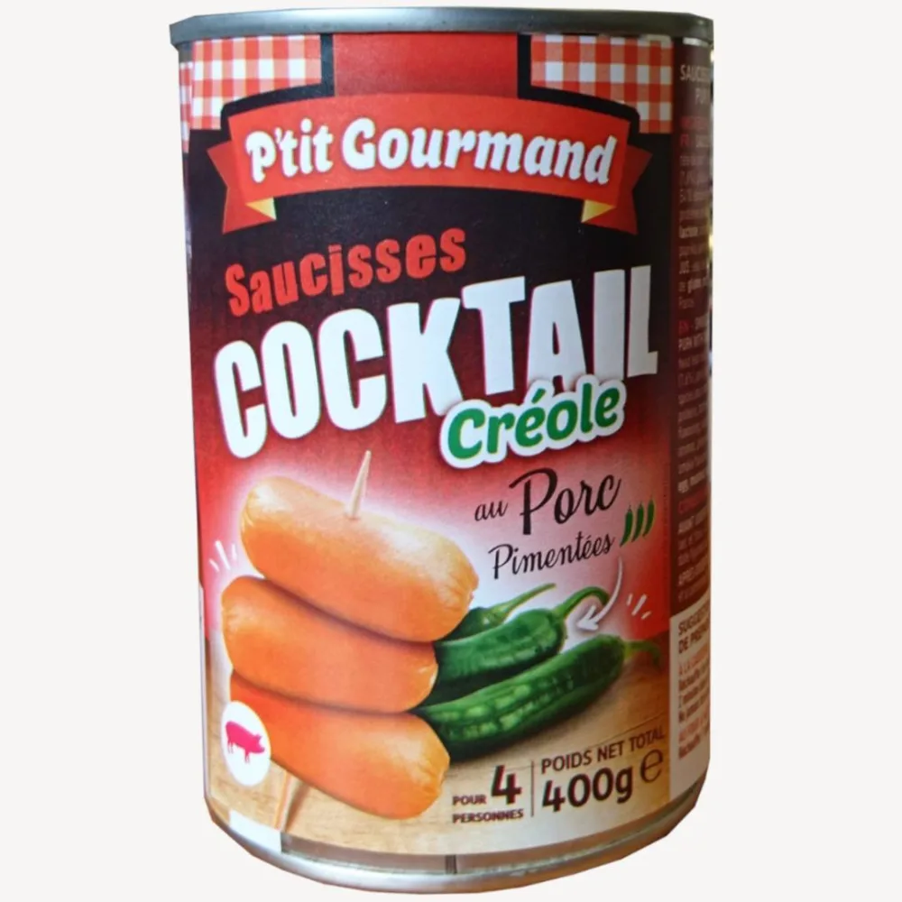 Saucisse cocktail en conserve