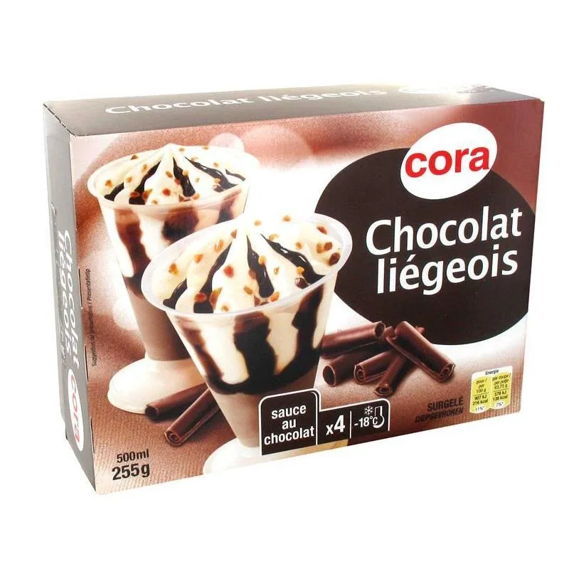 Coupe chocolat liégeois