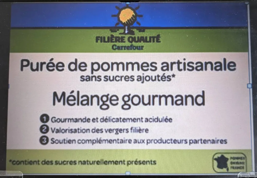Mélange gourmand (purée de pommes artisanale)