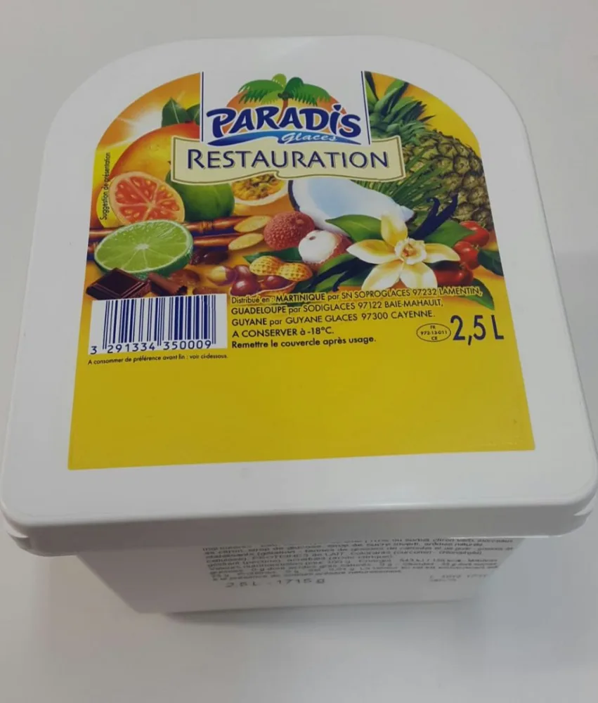 Vracs restauration paradis glaces (voir liste parfums)