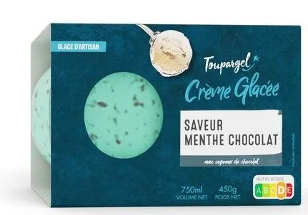 Crème glacée menthe chocolat