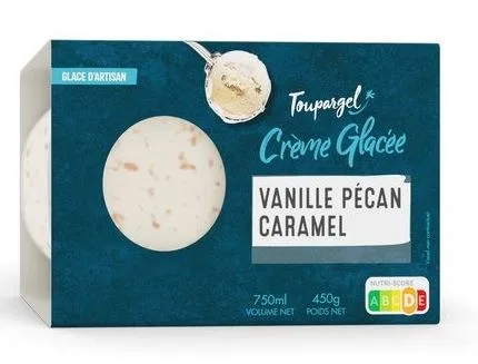 Crème glacée vanille caramel pecan