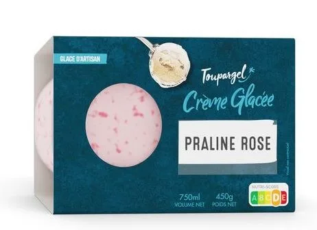 Crème glacée praline rose