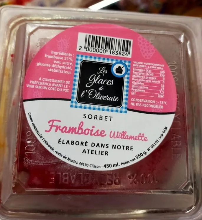 Sorbet framboise willamette