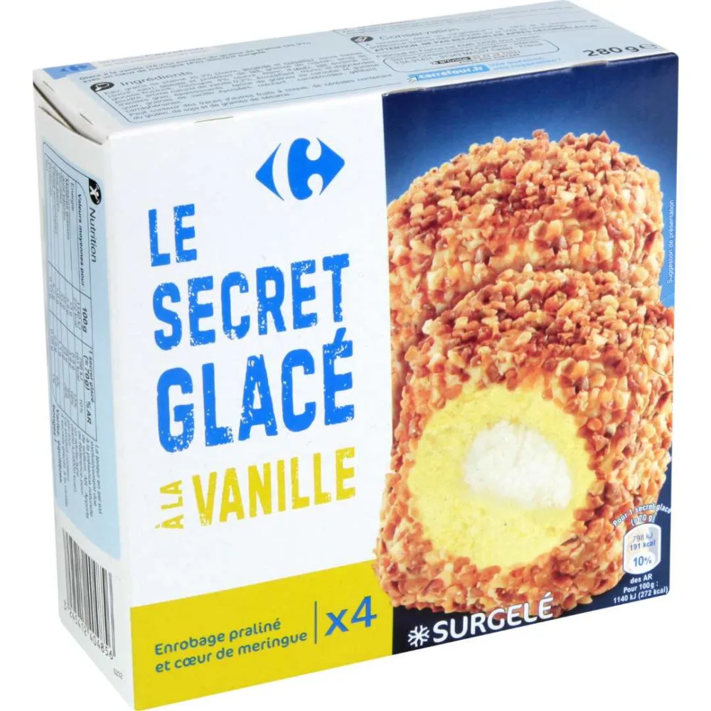 Le secret glacé à la vanille x4
