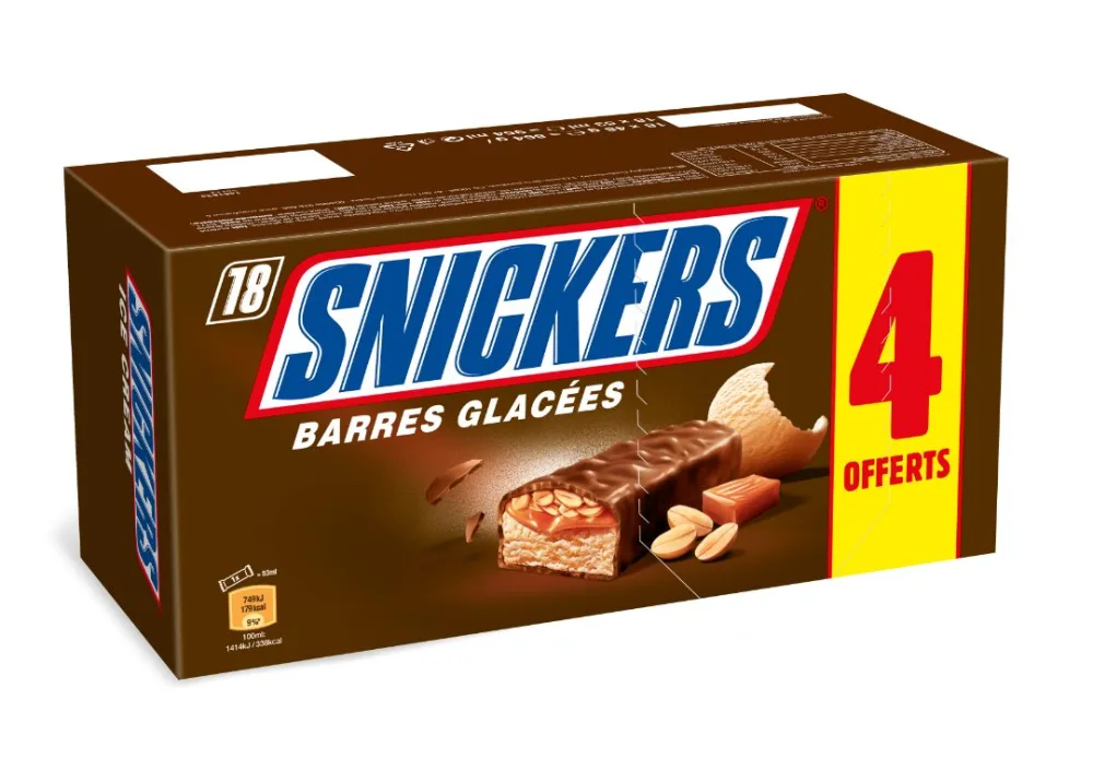 Glace snickers x18 dont 4 offerts