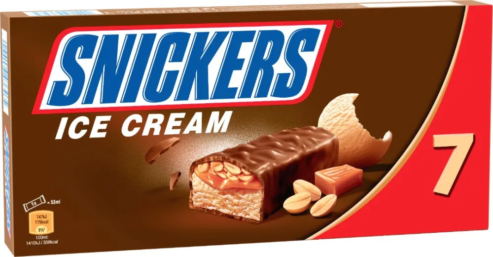 Glace snickers x7 - 371 ml