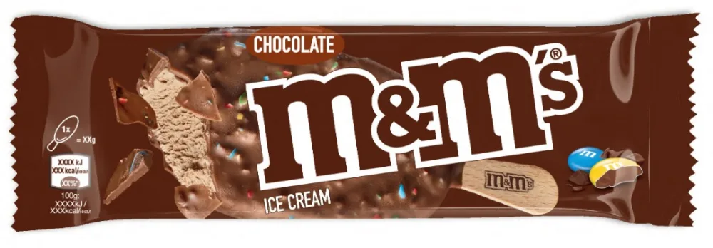 Glace m&m's chocolat single 1x25
