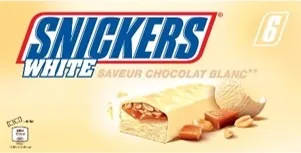 Glace snickers white x6 - 276,6 ml