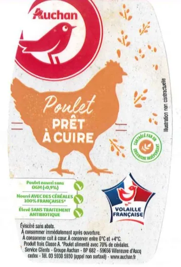 Auchan poulet blanc