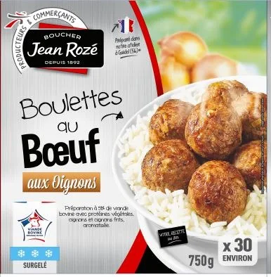 Boulettes au boeuf aux oignons