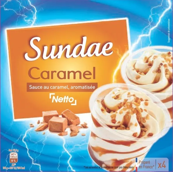 Netto sundae 4x150ml caramel