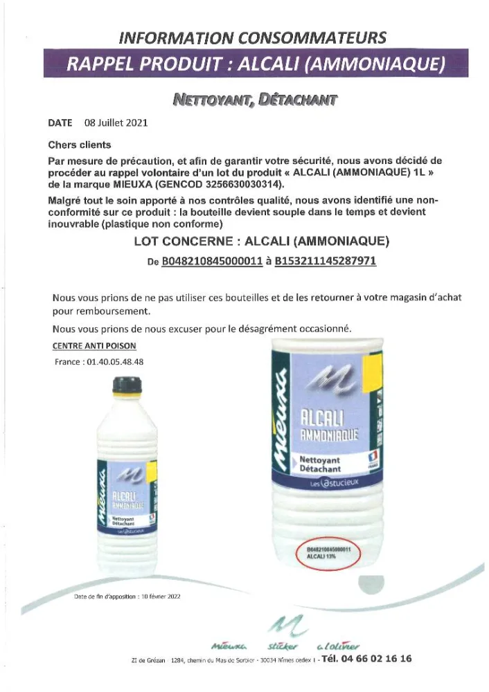Alcali ammoniaque 1l