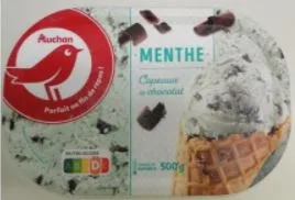 Auchan glace menthe choco 500g