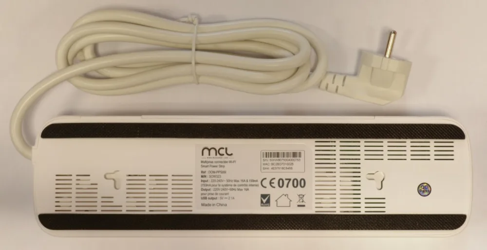 Multiprise connectée wifi 6 sorties - 1.80m
