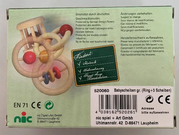 Wooden rattle