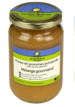 Purées de pommes artisanales sans sucres ajoutés gala et mélange gourmand