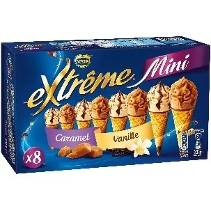 Extreme mini vanille et caramel (8x60ml), et 8 extreme mini cookies et pecan