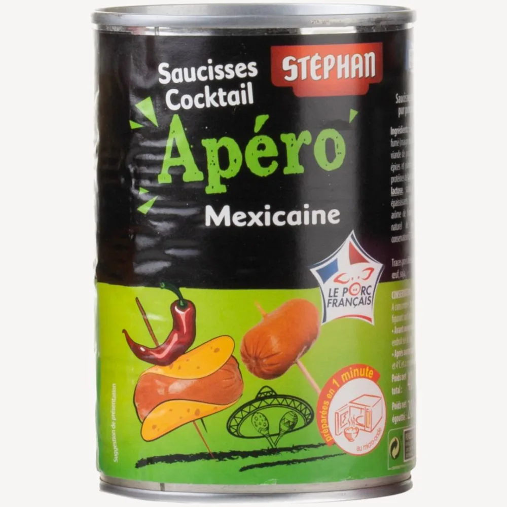 Saucisse cocktail en conserve