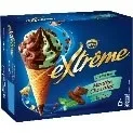 6 cone menthe/chocolat extrême