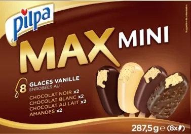8 mini bâtonnets vanille divers chocolats, pilpa