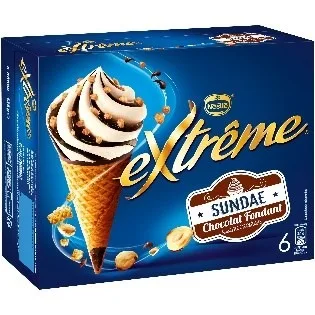6 cone sundae chocolat extreme