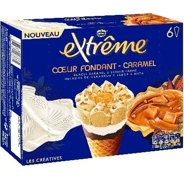 Cône extrême coeur fondant-caramel