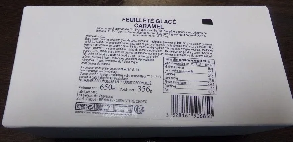 Feuillete glace caramel